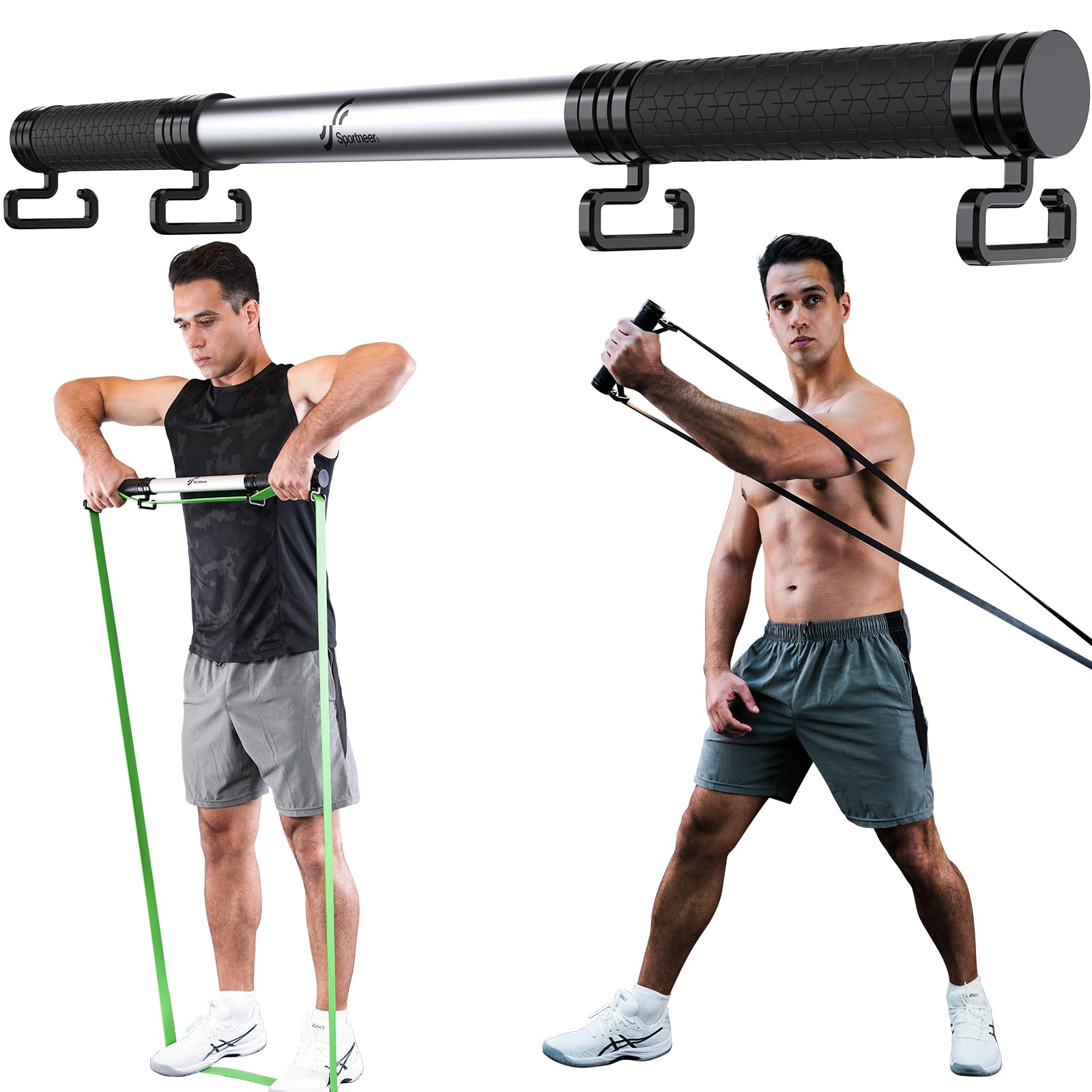 Barre de musculation 3 en 1 pour un entraînement complet du corps à domicile - n/a