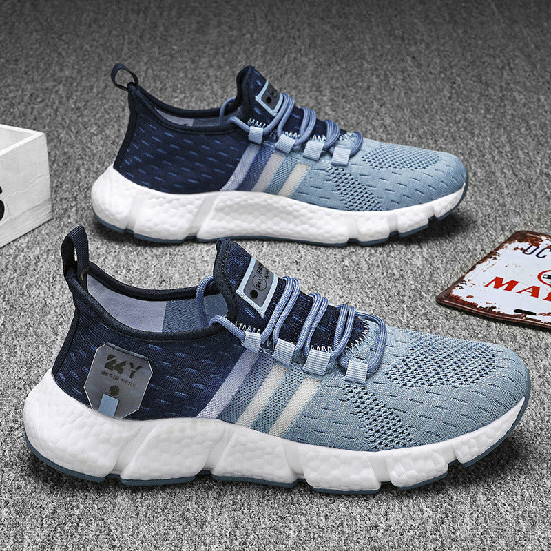 Chaussures de course légères pour hommes été-automne - Vente en gros - 20259 Flyknit Blue (upgraded version) / 44