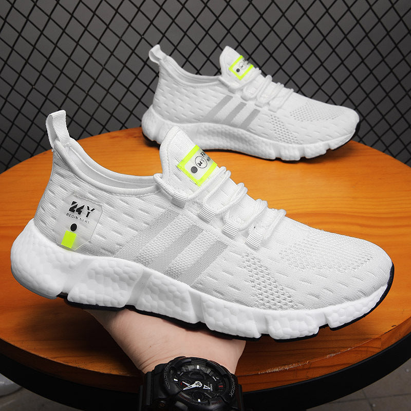 Chaussures de course légères pour hommes été-automne - Vente en gros - 20258 Flyknit breathable White / 40