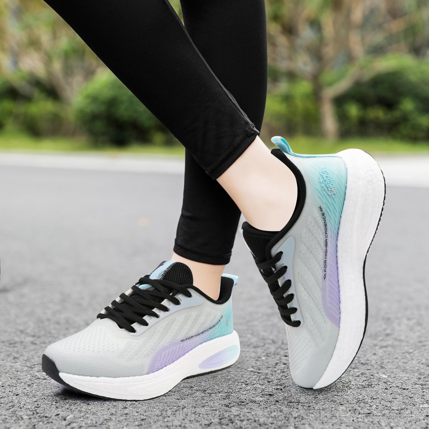 Chaussures Running Femme BEITA – Légères Respirantes & Antidérapantes - Light Gray / 39 - Chaussures Sport