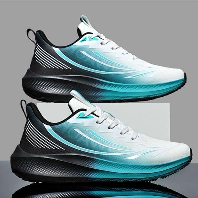 Chaussures Running Homme ARTOPEAK – Légères Respirantes & Amorties - White/Black Mint / 45 - Chaussures Sport