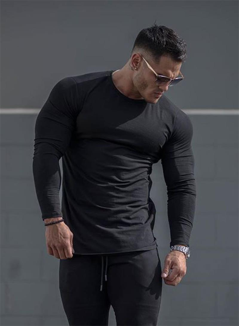Chemise de Fitness à Manches Longues pour Homme