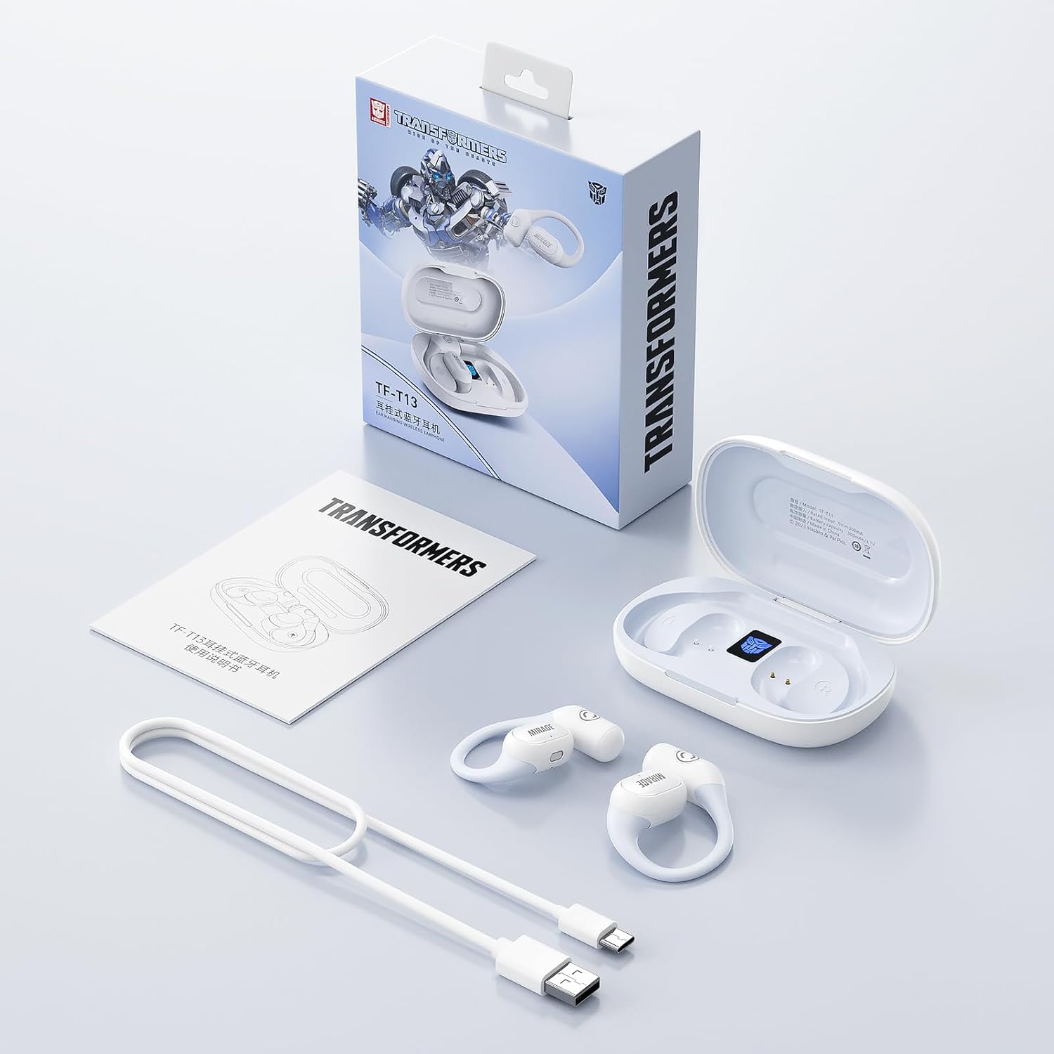 Écouteurs Sport Open Ear ZOMBIES CAT – Bluetooth 5.4 60h Autonomie - White - Accessoires Audio Sport