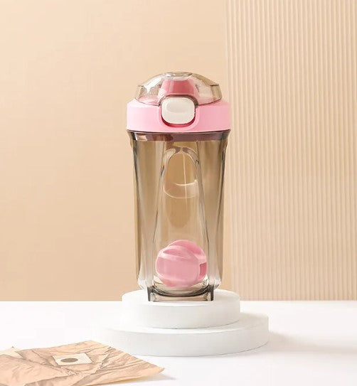 Gobelet de Fitness Portatif à Grande Capacité avec Couvercle à Ressort - Pink (500ml) / 500ml
