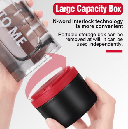 Gourde Shaker pour Fitness avec Bille Mélangeuse - Bouteille Portable