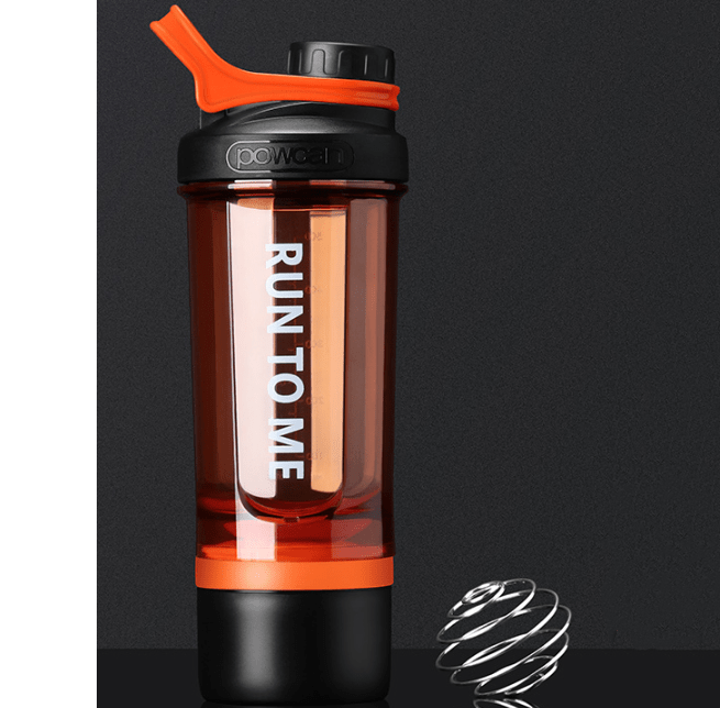 Gourde Shaker pour Fitness avec Bille Mélangeuse - Bouteille Portable - Gray
