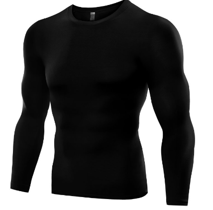 Haut de Compression pour Hommes T-shirt de Fitness Respirant - Black / XXXL
