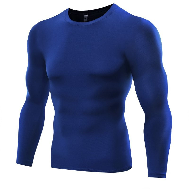 Haut de Compression pour Hommes T-shirt de Fitness Respirant - Blue / XL