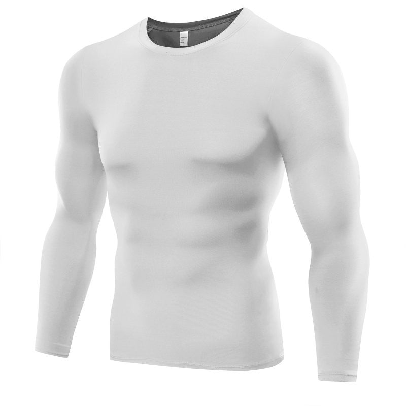 Haut de Compression pour Hommes T-shirt de Fitness Respirant - White / XXXL