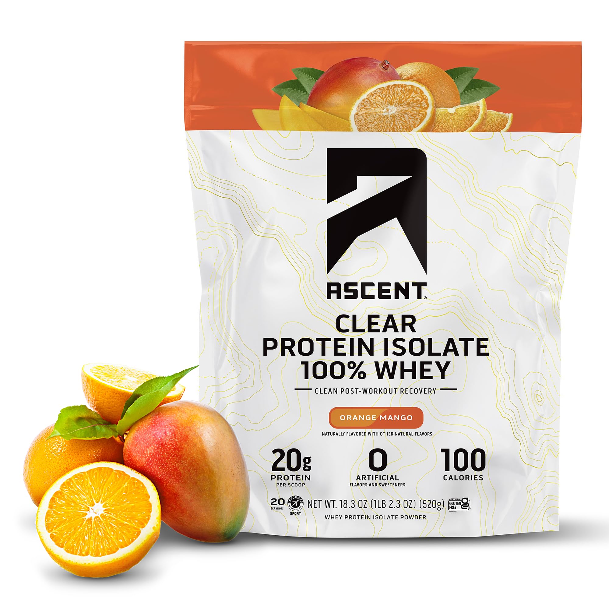 Isolat de Protéine de Whey Claire Ascent - Orange Mangue - Orange Mango / 20 Serving