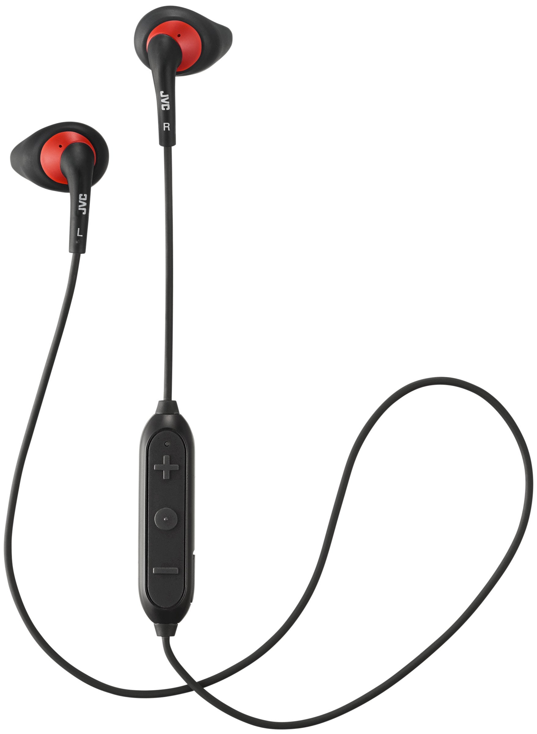 JVC Écouteurs Sport Gumy Sans Fil Étanches à la Transpiration Bluetooth Noir avec Embout (HAEN10BTB) Taille Unique