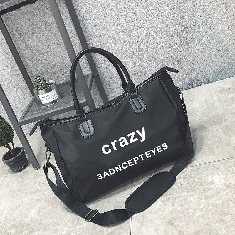 Large Capacity Fitness Sports Bag - Black letters / 27Inch