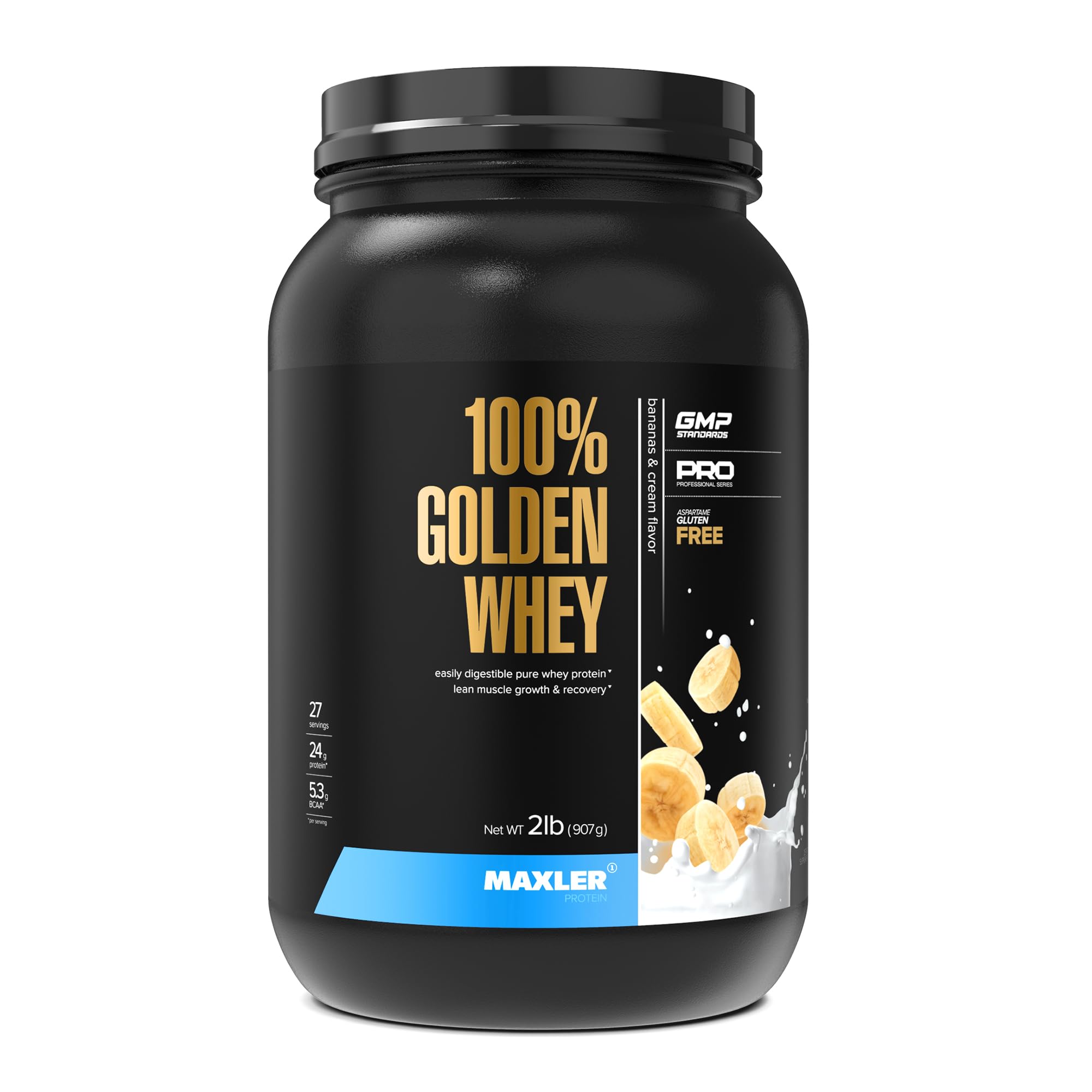 Maxler 100% Golden Whey Protéine - 24g de Protéine par Portion - Poudre de Protéine de Whey Premium