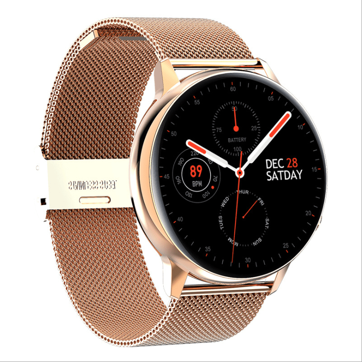 Montre Intelligente S30 - Compagnon Tech et Fitness - Golden Steel