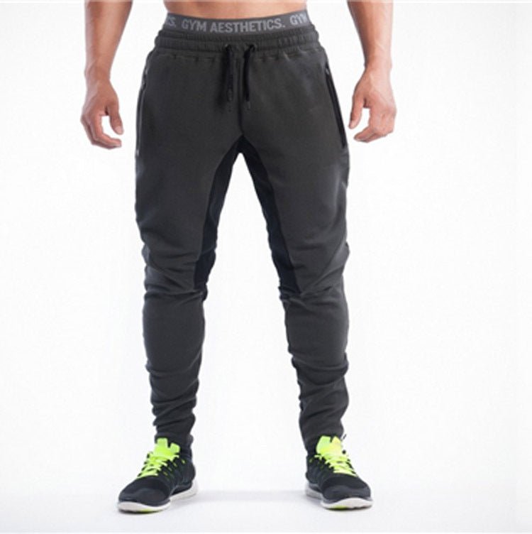 Pantalons de jogging de fitness à jambes fuselées - Grey black / XXL