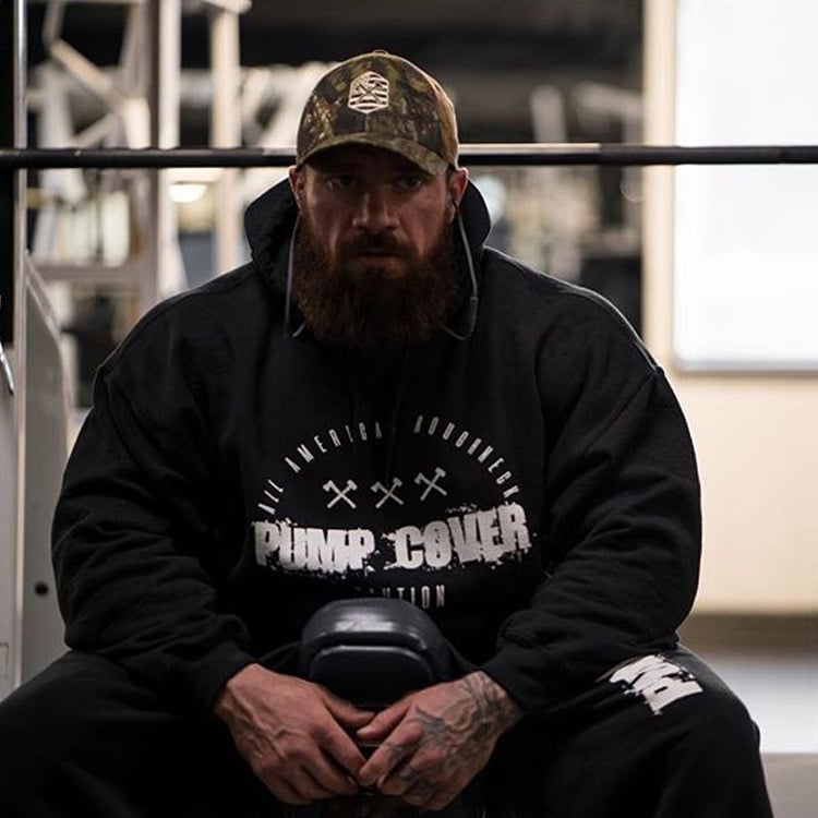 Pull à Capuche pour Homme Fitness et Course - Black and white / XXL