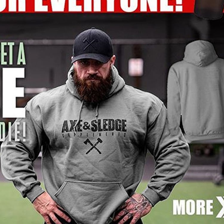 Pull à Capuche pour Homme Fitness et Course - Grey / XXL