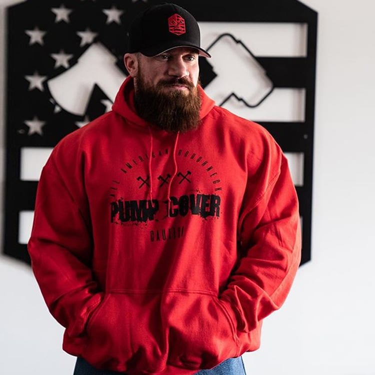 Pull à Capuche pour Homme Fitness et Course - Red / 3XL