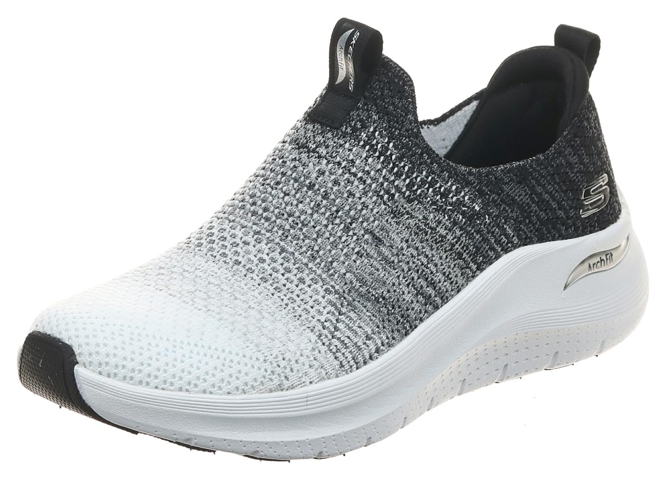 Skechers Sport Femmes Arch Fit 2.0 Sneaker WBK=Blanc/Noir taille 11 - Wbk=white/Black / 11