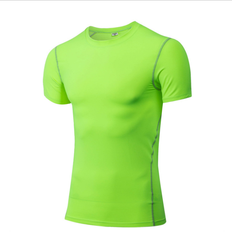 T-shirt de Compression Athlétique à Manches Courtes pour Fitness - Green / S