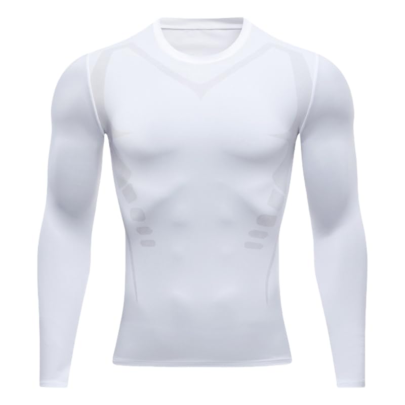 T-shirt de compression Smatstyle pour homme - White / Large