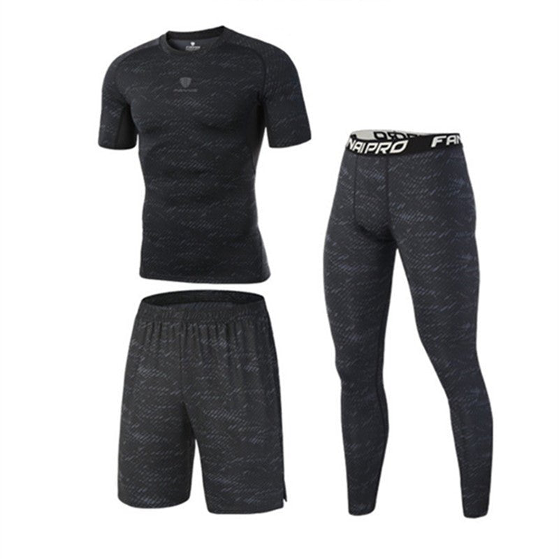 T-Shirt Running & Basketball Homme – Séchage Rapide Motif Floral - 3pc / L - Vêtements Fitness