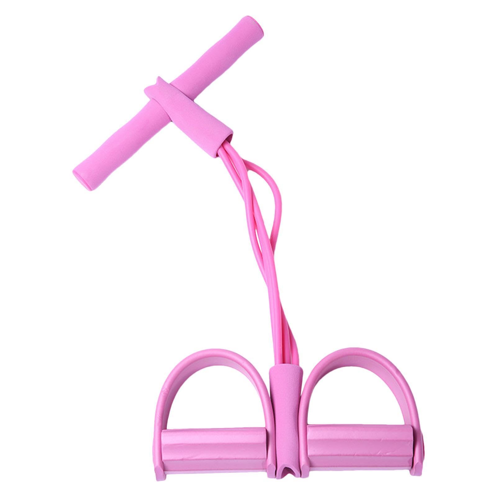 Tire-cheville de fitness - Corde de traction haute densité pour abdominaux - piink